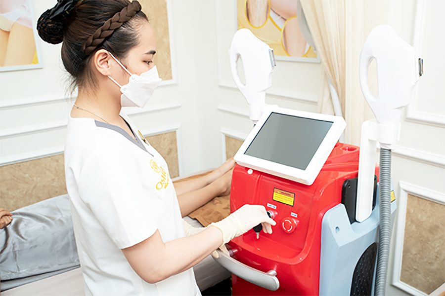 triệt lông full chân công nghệ diode laser